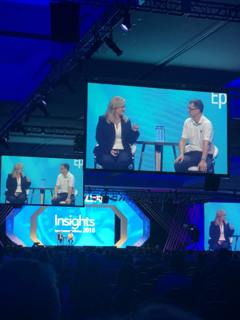 Great conversation on customer innovation with <a href="/Lee_An_Schommer/">Lee An Schommer</a> and Rainier Industries. We love our customers!! @Epicor_Insights  #insights18