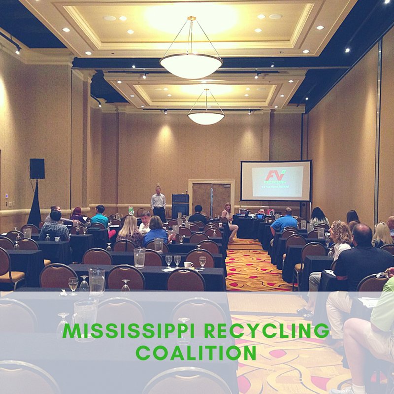 FVRecycling's tweet photo. Last week, FV Recycling attended the Mississippi Recycling Coalition. 
FV Recycling's President, Gene Smith, spoke about the importance of material quality heading into the MRF and how quality can be improved. https://t.co/3zQOOJ3JND