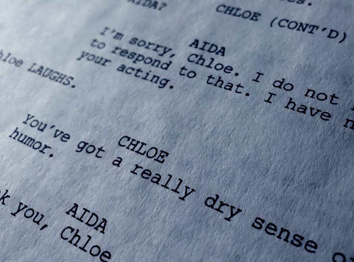 darkcloudmovie's tweet photo. Sneak peek of the feature film script written by John Kaiser and directed by @Jay_Ness_ starring @alexysgabrielle as Chloe and @EmAtack as the artificial intelligent being AIDA. #darkcloud #darkcloudfilm #featurefilm #alexysgabrielle #behindthescenes #AI #artificialintelligence https://t.co/UrHWI93xRh