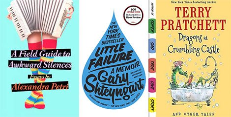 three book covers of non-fiction humor books