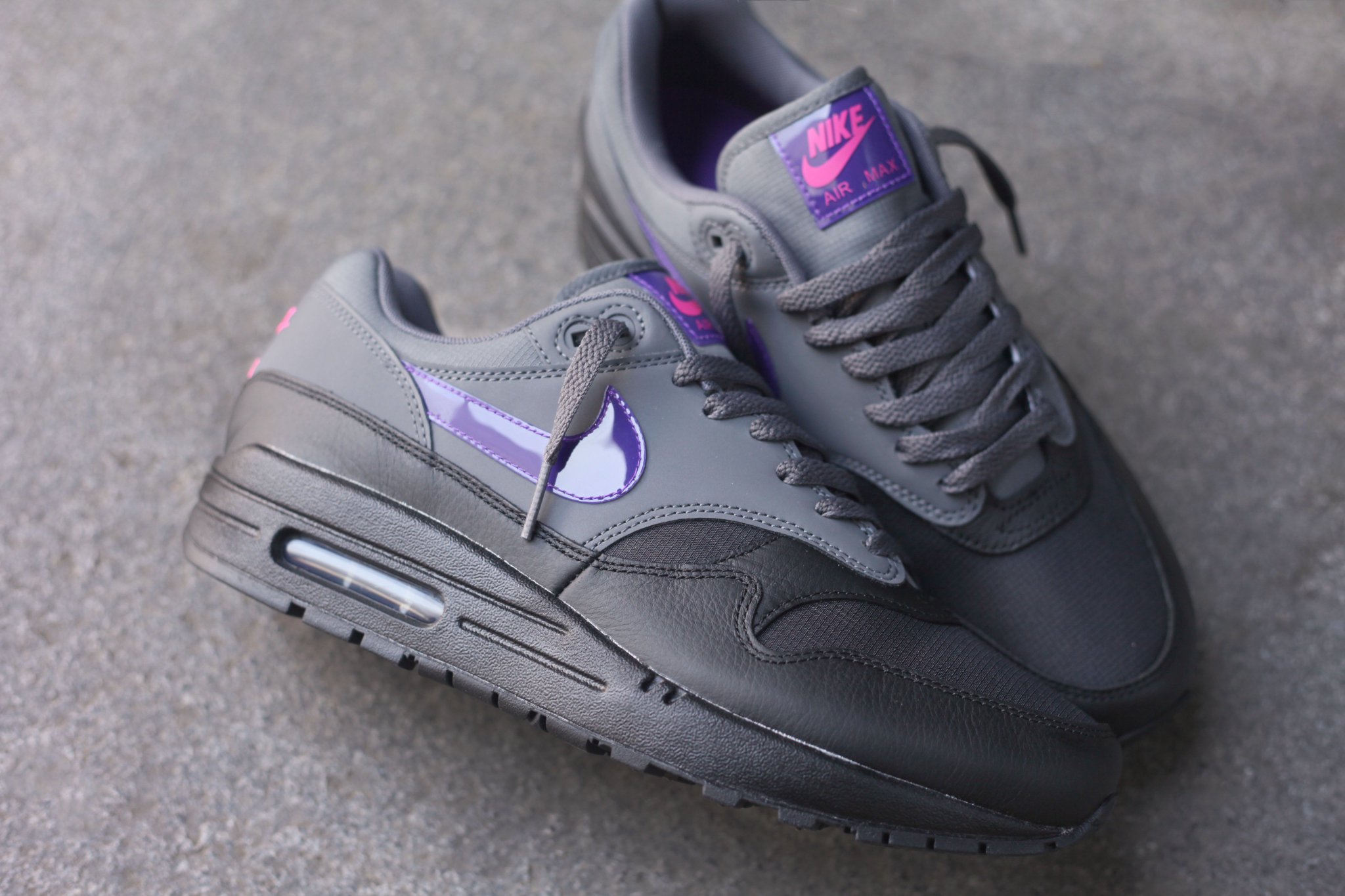 grey and purple air max