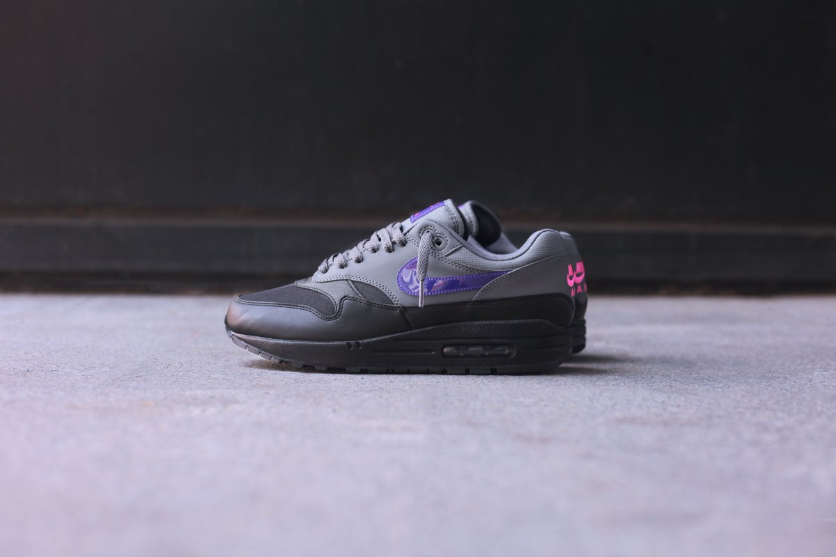 nike air max 1 dark grey fierce purple