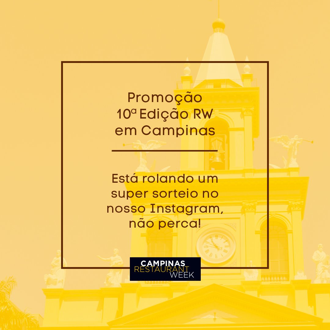 ⚠ ⚠ ALERTA de PROMOÇÃO no nosso Instagram (@restaurantweekbrasil), PARTICIPE e concorra a um voucher para duas pessoas ⚠ ⚠ ⚠