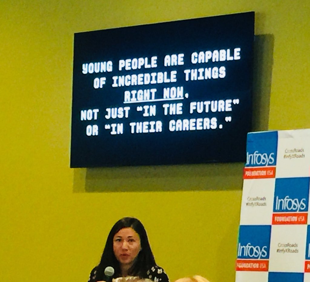 robertabrandao's tweet photo. @_GirlsGarage #InfoXRoads “Young people are capable of creating incredible things RIGHT NOW, not just in the future or in their careers.” https://t.co/lhZIPVOTqD