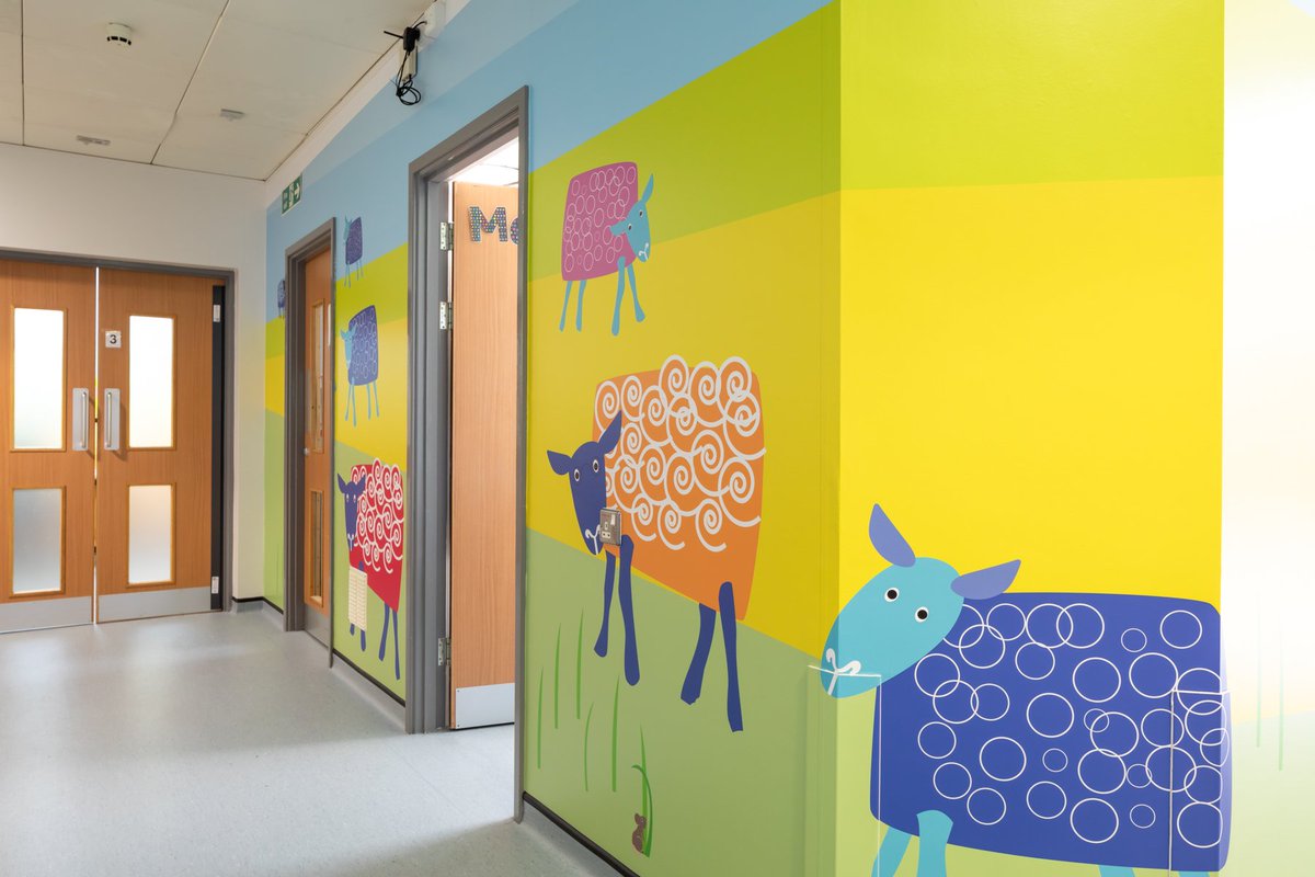 cantoodesign's tweet photo. Hooray - we're nearly complete at MK Children' Unit. Here's a few pics of the installations. Hoping the patients love it too ...  @artsforhealthMK @mkhcharity https://t.co/YVc2ohSbto