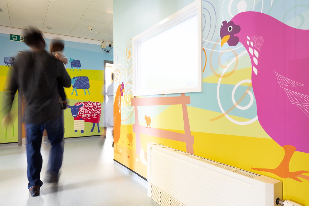 cantoodesign's tweet photo. Hooray - we're nearly complete at MK Children' Unit. Here's a few pics of the installations. Hoping the patients love it too ...  @artsforhealthMK @mkhcharity https://t.co/YVc2ohSbto