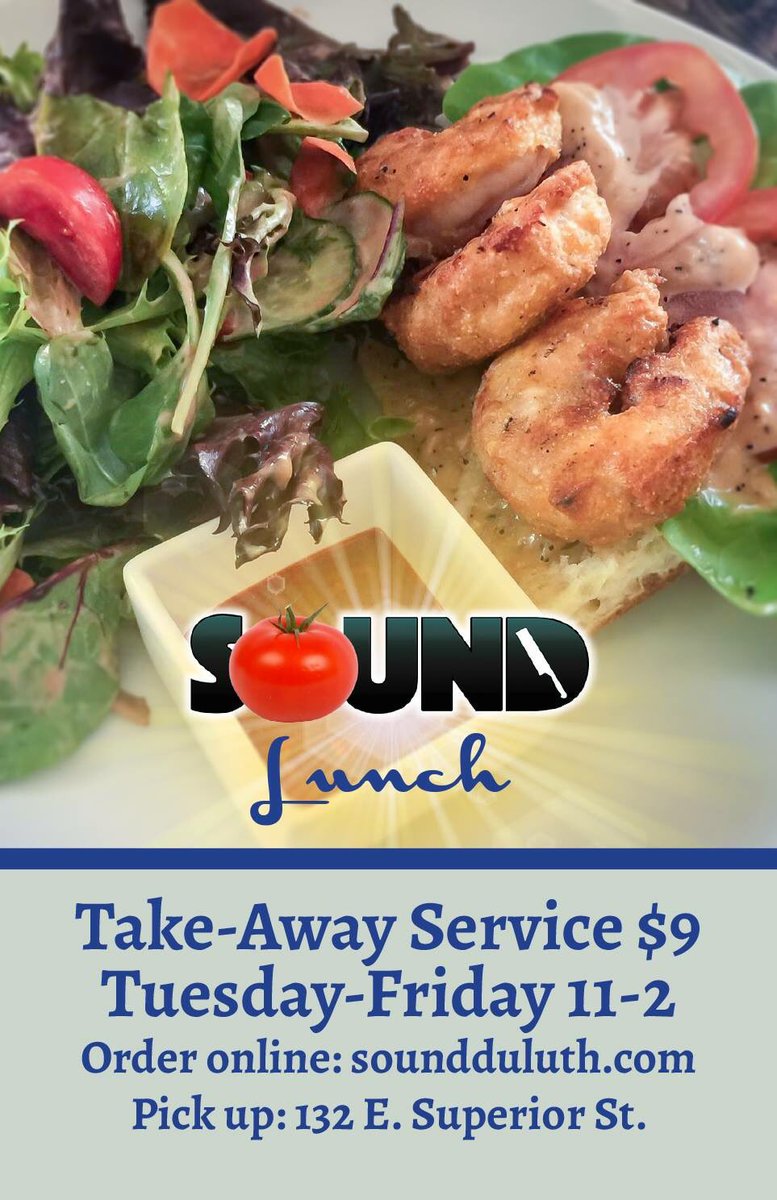 SOUNDDULUTH's tweet photo. What if we told you that you could have a curried chicken salad, vegetarian banh mi, a shrimp po' boy or even a classic burger, served with a fresh farmer's salad for just $9?  What if you could pick it up after you order ahead online in 15 minutes? https://t.co/XhrP0hil3w https://t.co/QTsFuDUuLF