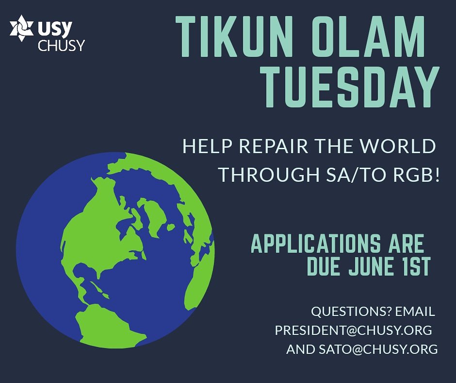 CHUSYRegion's tweet photo. Want to help repair the world with @CHUSYSATO? Apply for SATO RGB! Applications are due by June 1st. https://t.co/KXxV9GeSp1