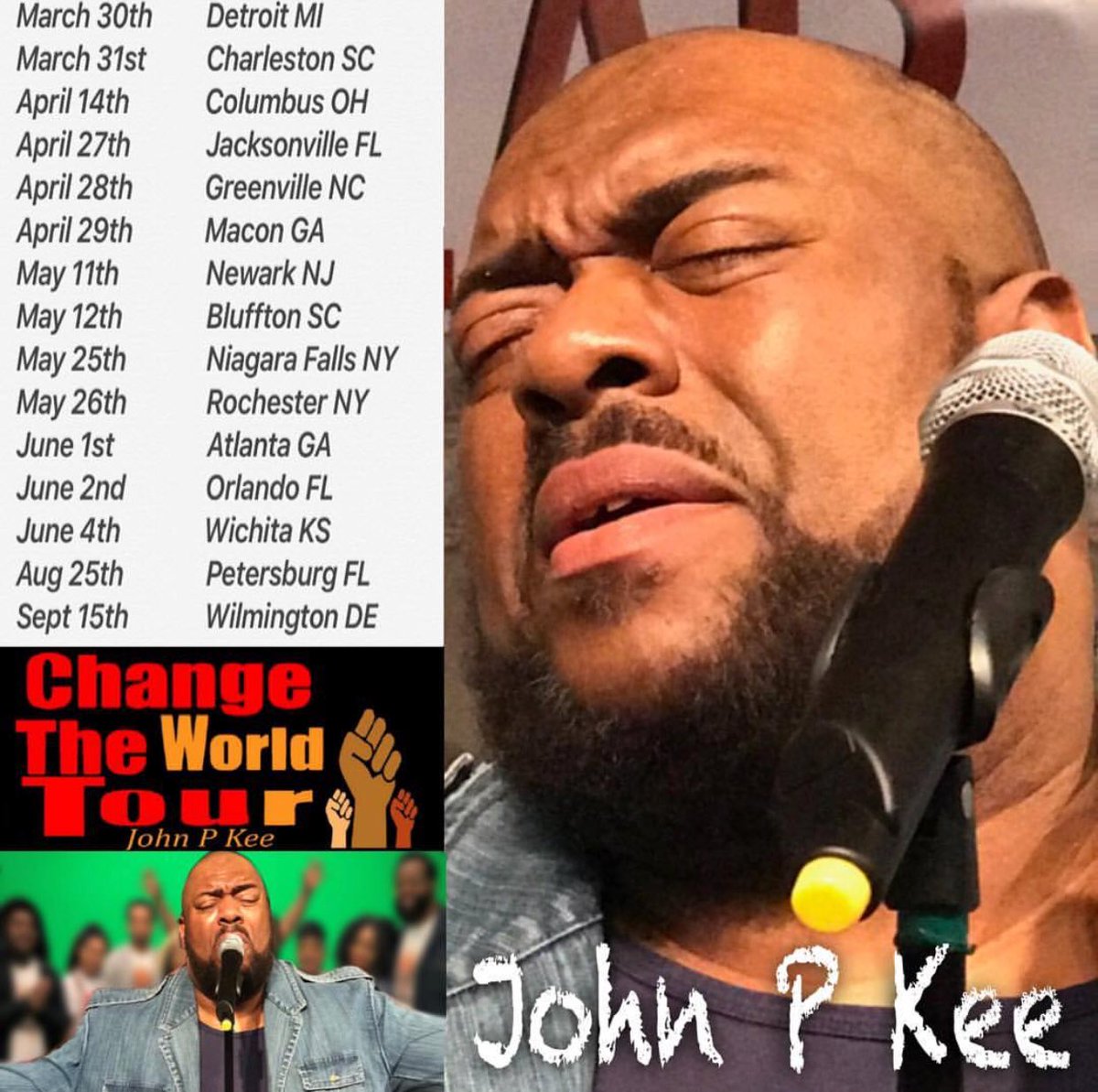 JohnPKeeFans's tweet photo. PASTOR @KEETWIT’s #CHANGETHEWORLDTOUR Has Not Stopped! Do You See Your City? https://t.co/AJluzvkYt5