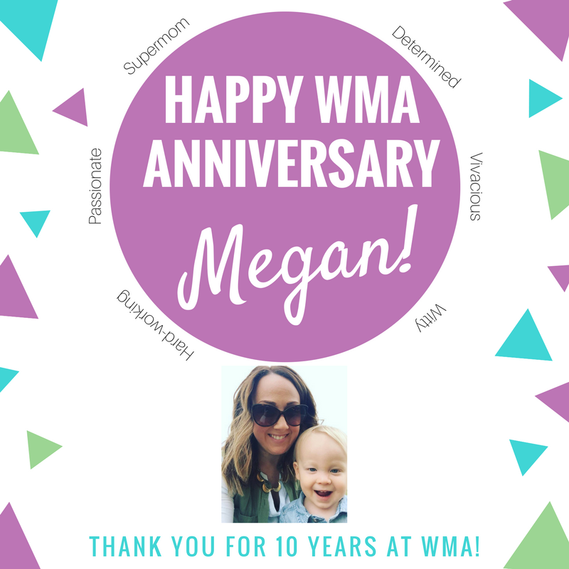 wmagency's tweet photo. Happy work anniversary to our Account Supervisor, Megan! Thank you for all your hard work and dedication! https://t.co/HgB1pvAsLg