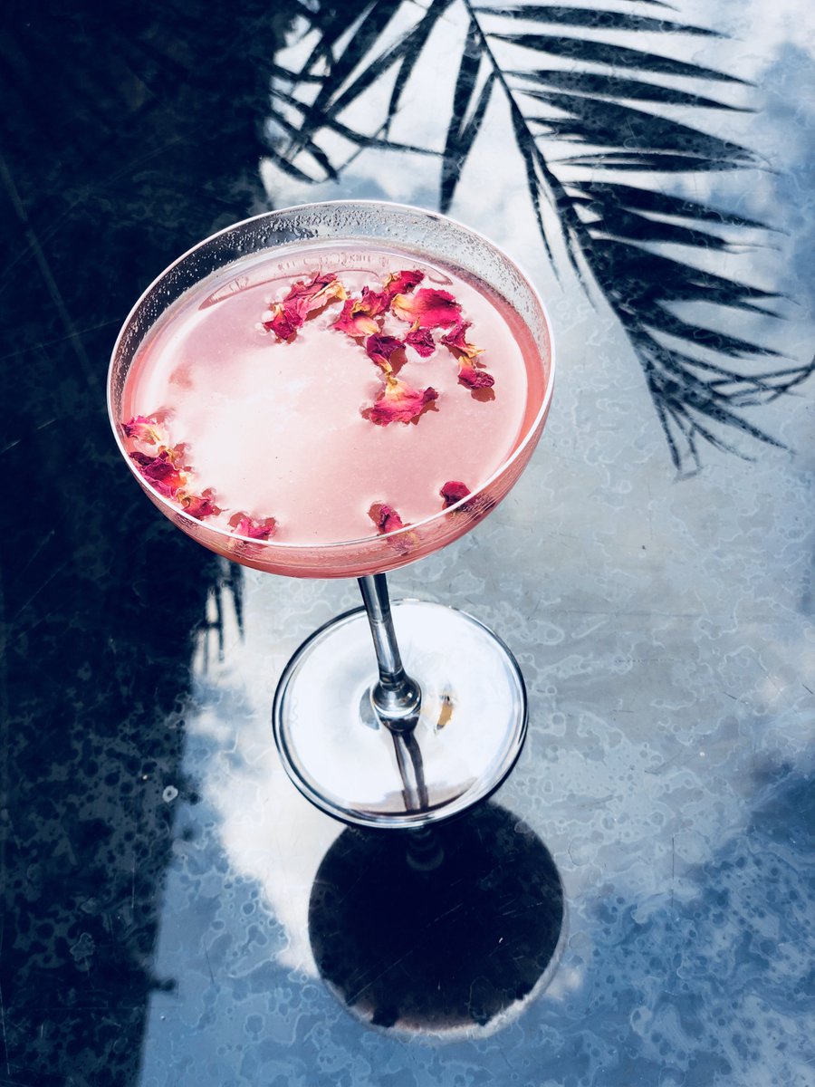 bala_baya's tweet photo. With the #ChelseaFlowerShow now in full bloom, get a little sprung this week with our new floral cocktail 'Pink' 💐 Vodka, St. Germain, Lime and Grape &amp; Ginger Gazoz sprinkled with dried rose petals - refreshing and delicious! #BalaBaya #GETSPRUNG https://t.co/HotbShQAQf