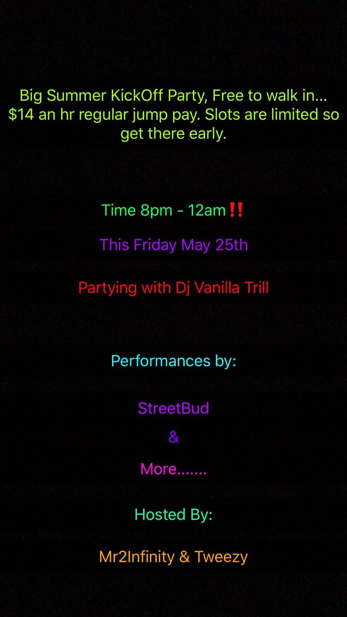 BlessRee27's tweet photo. Summer KickOff Party This Friday At 2Infinity, 8pm!!! #Streetbud #Tweezy #VanillaTrill & More π https://t.co/hxtC1DBJk3