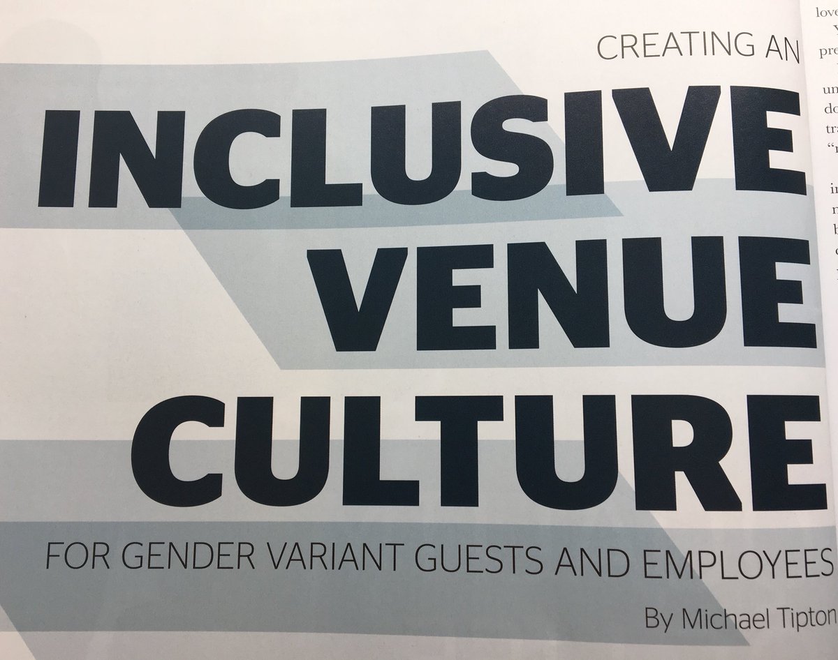 JenniferNorris2's tweet image. Here’s an article I never thought I would see in #FacilityManager magazine. Creating an Inclusive Venue Culture for #GenderVariant Guests and Employees @IAVMWHQ