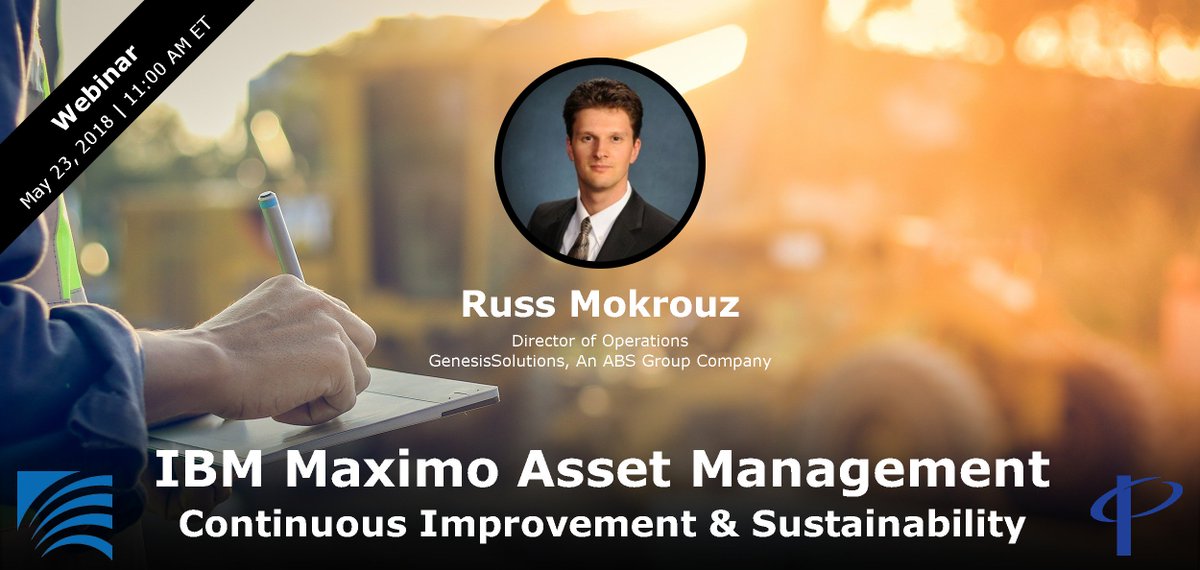 Projetech_Inc's tweet image. Last Chance to Register! Save your seat: lnkd.in/ehMNDkT 

Projetech and @GenSol_EAM, will be hosting a webinar on the continuous improvement and sustainability of IBM Maximo TOMORROW at 11:00 am ET. 

#IBMMaximo #EAM #MaximoCloud #Since1999
