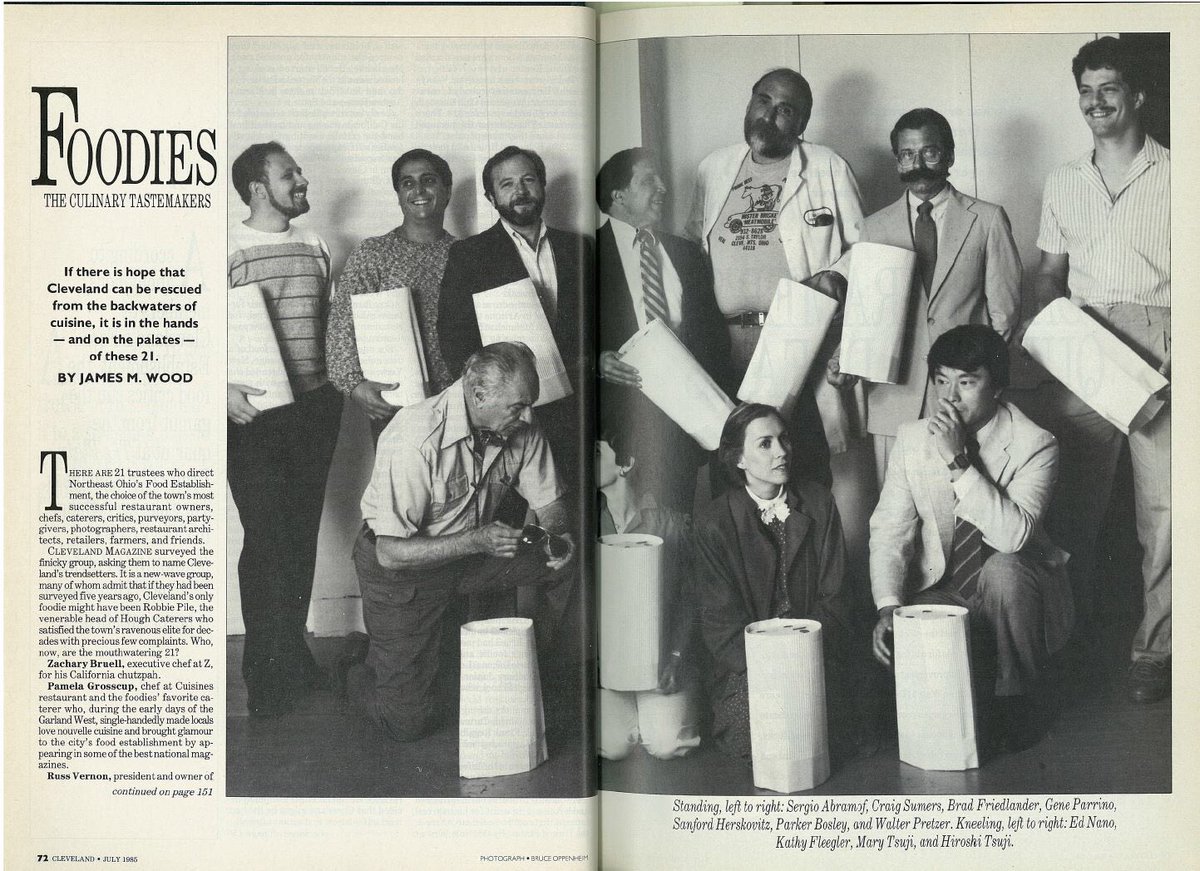 #Cleveland Foodies. Source: <a href="/Cleveland_PL/">Cleveland Public Library</a> in July, 1985 <a href="/ClevelandMag/">Cleveland Magazine</a> #imissparkers