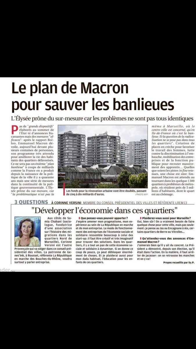 corinne_versini's tweet photo. A lire mon interview parue ce matin dans la @laprovence concernant ma nomination dans le conseil présidentiel des villes installé ce matin par @EmmanuelMacron @enmarchefr @Enmarche13 https://t.co/Rca2IcdZME