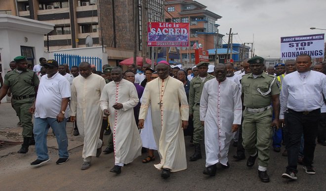 Resultado de imagen de Católicos marchan en Nigeria contra asesinatos de cri