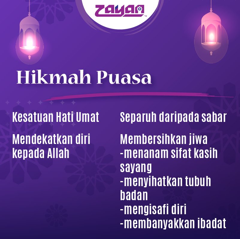 Zayan On Twitter Antara Hikmah Hikmah Berpuasa Adalah Mendekatkan Diri Kepada Allah Indahdihati