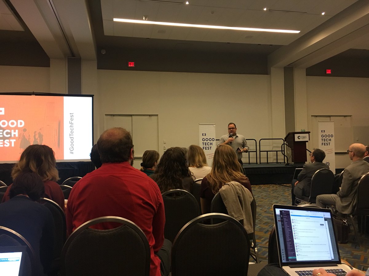 DPayneUP's tweet image. Kicking it off with Andrew Means at #GoodTechFest