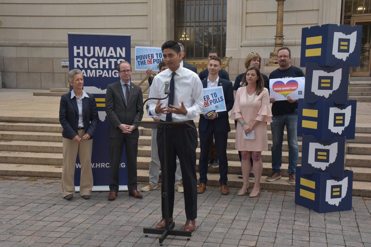 HRC joins Aftab Pureval for a press conference to address full equality for Ohioans