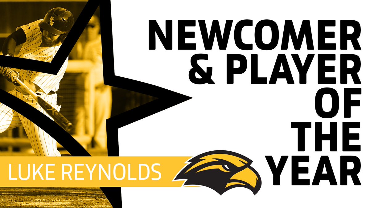 ConferenceUSA's tweet photo. 📢: Congratulations to @SouthernMissBSB’s Luke Reynolds, 2018 #CUSABASE Player of the Year AND Newcomer of the Year!
🏅 #SMTTT https://t.co/iW3T5cjo0g