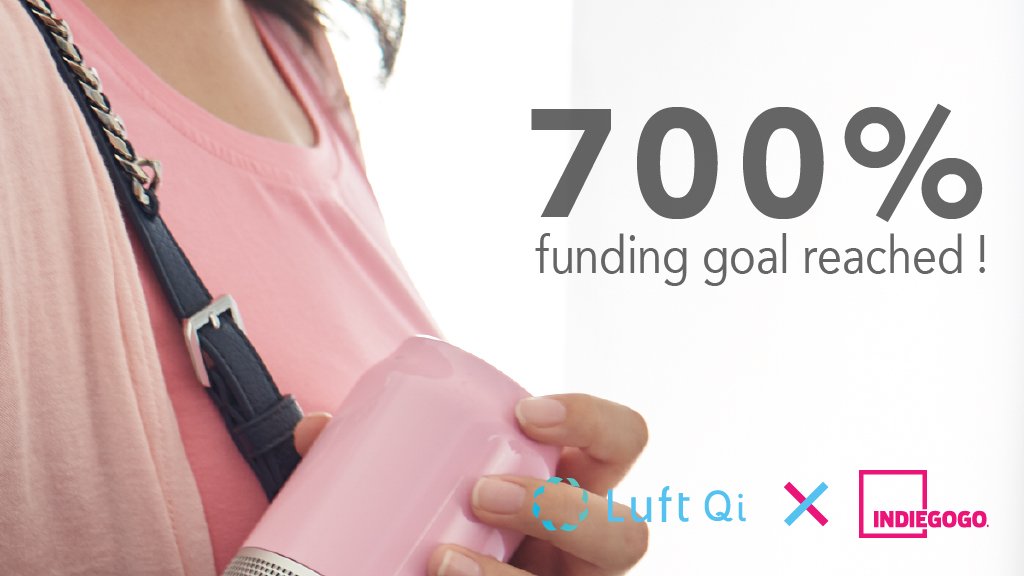 HelloLuft's tweet photo. Reached 700% of funding goal at Indiegogo!! Let Luft Qi creates a cleaner environment around you 👉👉 https://t.co/AbA6HDTaCo #LoveLuftQi  #AirPollution #AirPurifier #CleanAir #Allergies #AirCleaner #OdorRemover #Purifier #AirFilter #tech #innovation #TrendingCampaigns https://t.co/PjilU32wYV