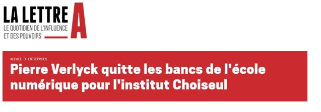 Heureux d'avoir rejoint l'équipe de l'#InstitutChoiseul cette année pour de nouvelles aventures professionnelles 💼🚀lalettrea.fr/entreprises/20… Et d'ailleurs, on recrute notre futur stagiaire par ici ➡ bit.ly/ChoiseulIntern… #Choiseul