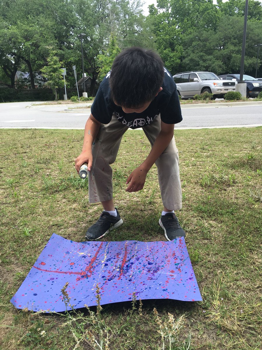 SASMSCharleston's tweet photo. Celebrating Pollock style at SASMS! Thanks to Ms. McRae for a great experience. @CCSDConnects https://t.co/YfBFjEcAKG