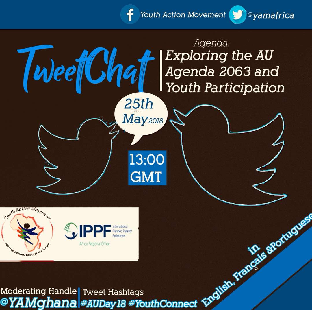 Retweeted Kwasi Fortune (@KwasiFortune):

Join us on 25th May (AU DAY) for the first ever YAM twitter chat.
#AfricaWeWant
#AUDay18
#Pioneers  x.com/KwasiFortune/s…