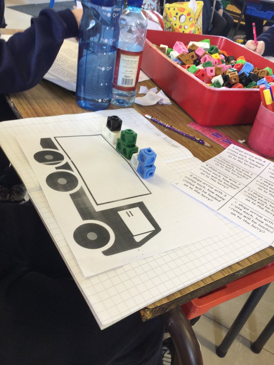 KClarke228's tweet photo. Getting back to basics by showing our sets yesterday! Always important to make sure we understand the concept and not just the answer of multiplication! 👩🏼‍🏫🚚✨ https://t.co/Bokn9UUxv4