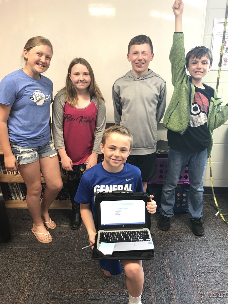 BFMath6's tweet photo. 5th Period Digital Breakout Winners! #bfmslearns #efficient #goodcommunicators #collaborationninjas #bfmslearns https://t.co/Kc82tKuHDh
