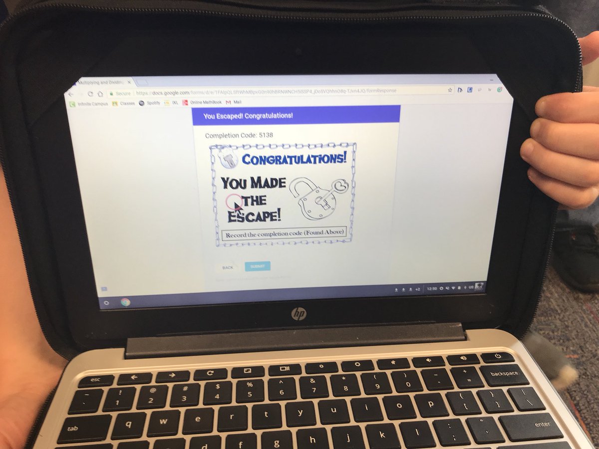 BFMath6's tweet photo. 5th Period Digital Breakout Winners! #bfmslearns #efficient #goodcommunicators #collaborationninjas #bfmslearns https://t.co/Kc82tKuHDh