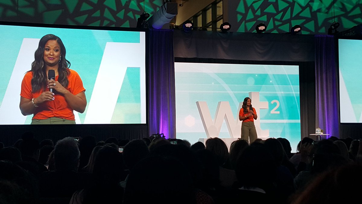 tracjenny's tweet photo. .@TheRealLailaAli calling all WT2 attendees to wake up our inner warrior, kindle the flame inside ourselves, and focus on our passion. Take chances and be unapologetically bold. #wt2sv https://t.co/q8vsQpIN8P