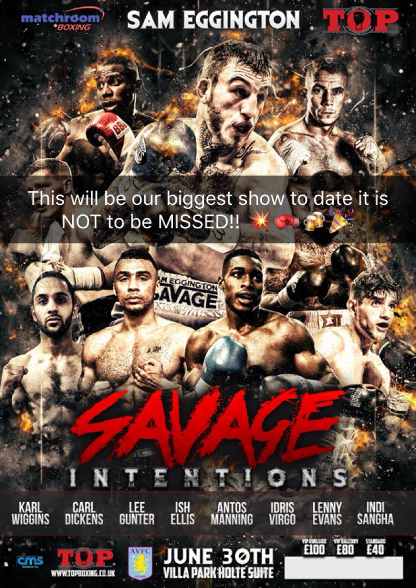 Tommyopro's tweet photo. Tickets are now on sale for our biggest show to date! Contact the fighters for tickets first &amp; foremost or visit our website https://t.co/h4naP0F2xP 💥🥊🍻🎉 @eggington_sam @MatchroomBoxing @Tommyopro https://t.co/zWgz2dAwnB