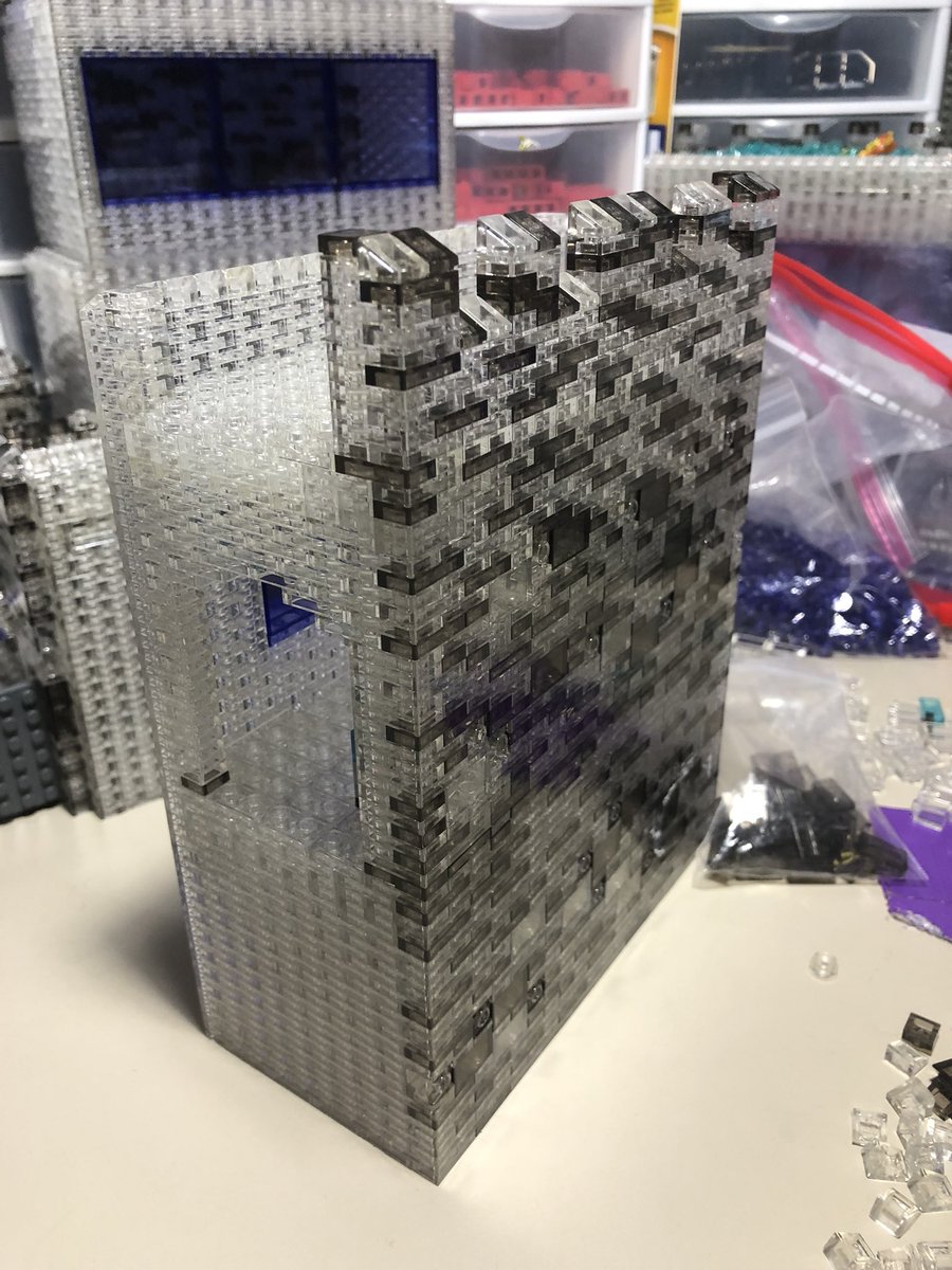 assemblinghope's tweet photo. #HOPECASTLE another upper wall section and crenellations done. Started a second upper section. https://t.co/jb6epSYer4