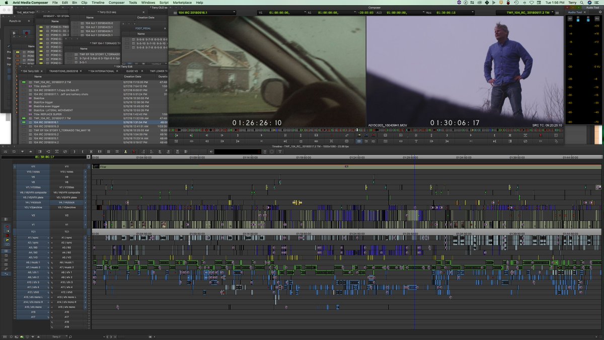 TerryMartindale's tweet photo. #timelinetuesday cutting on Avid today! https://t.co/RALP3JyeBU