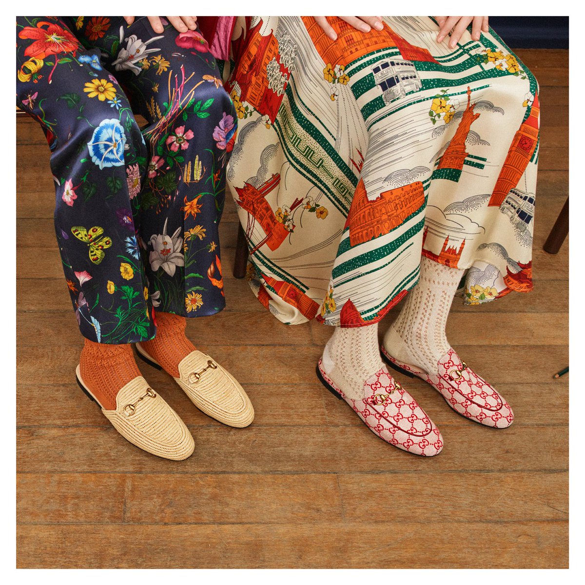 gucci's tweet image. Defined by the Horsebit detail—a historical code inspired by the equestrian world—the #GucciPrincetown slipper has become a key shape and every season is revamped with new patterns and materials. Discover the #GucciPreFall18 collection on.gucci.com/_DansLesRues. #AlessandroMichele