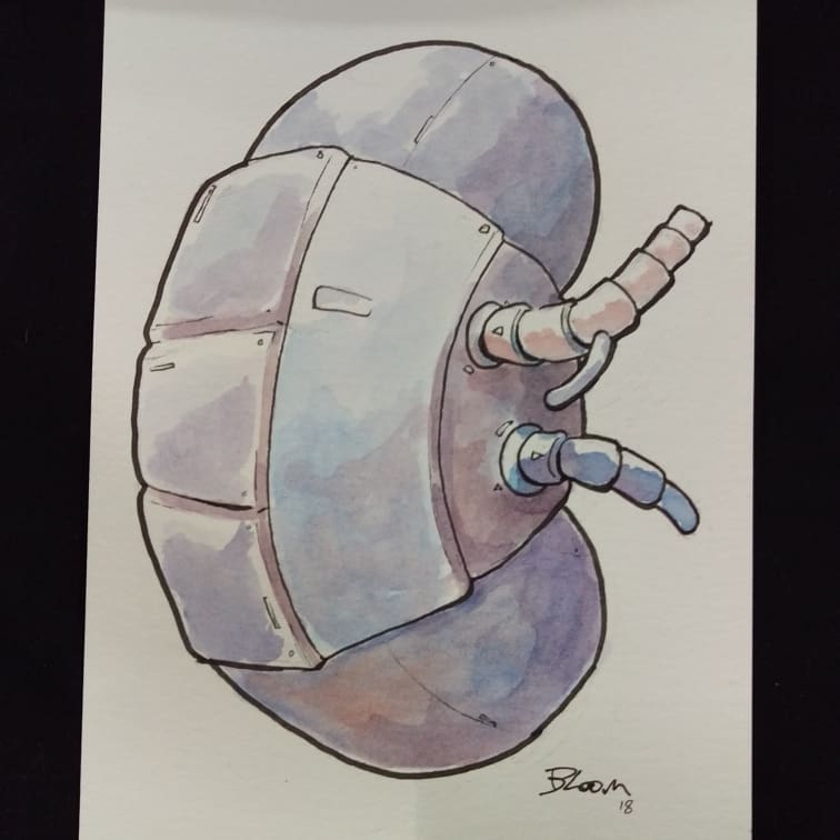 RichEBloom's tweet photo. A few commissions from this weekend at @MotCityComicCon! The weirdest I've ever done, thanks to Derek and @Beardocomics.
#mccc2018 #mccc #kidney #robotkidney https://t.co/KVdOMYvlo9