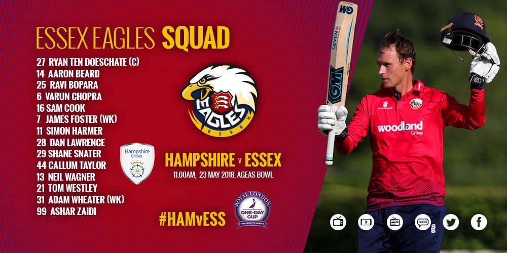 FantasyCricTeam's tweet photo. Hampshire vs Essex | HAM vs ESS SQUAD
#Dream11 #EnglishOddCup #RLODC #RoyalLondonOneDayCup #RoyalLondonCup #RLODC
#HAMvsESS #ESSvsHAM #HAMvESS #ESSvHAM
#Squad of #HAMvsESS #ESSvsHAM https://t.co/P38TpTXNMO