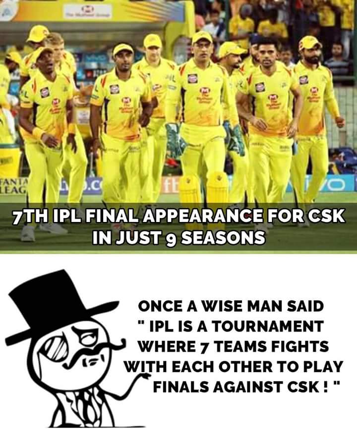 WoCT_Official's tweet photo. Most consistent team in the @IPL history @ChennaiIPL #CSKvSRH #IPL2018 #SRHvCSK https://t.co/XinvYIta5o