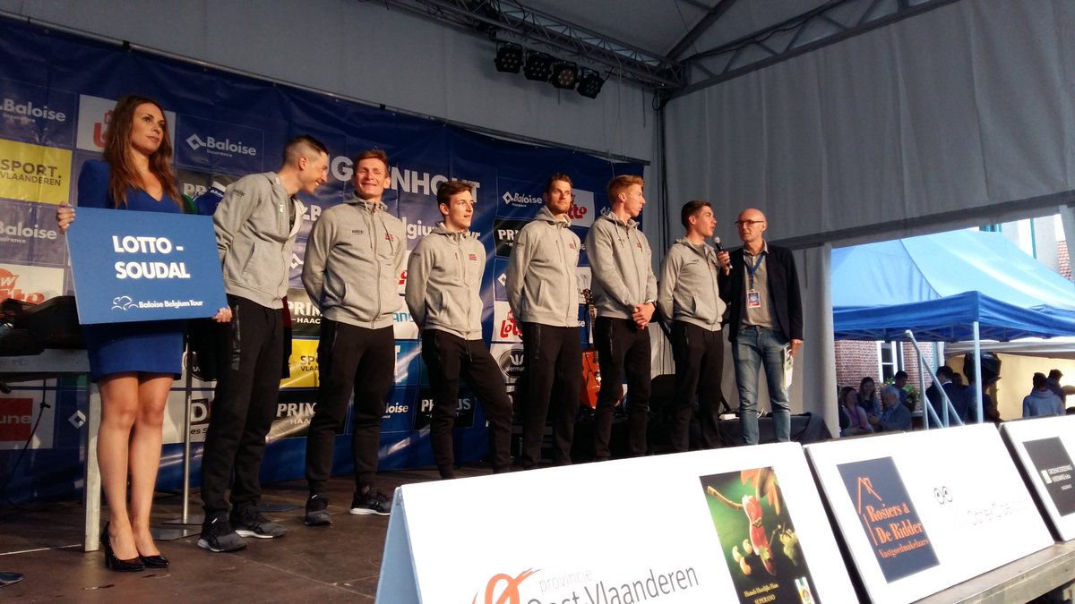 lottocycling_'s tweet photo. Team presentation #BaloiseBelgiumTour in Buggenhout. https://t.co/F8rF738bi4