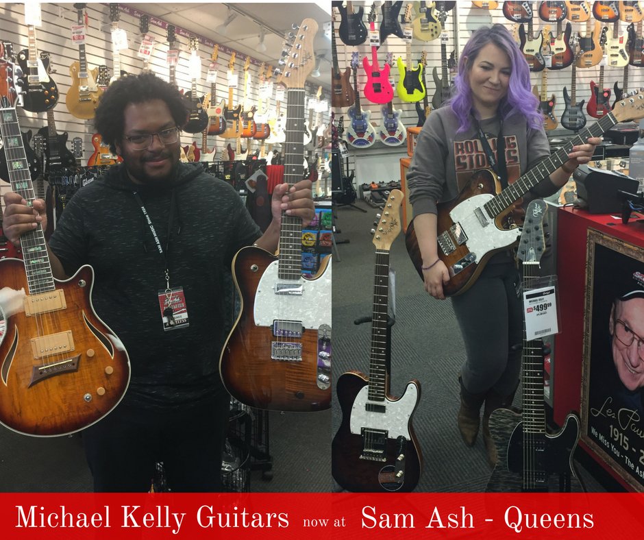 We're in another borough, NYC!!  Visit Kevon &amp; Lily at Sam Ash's Queens location and they'll show you the whole line. #michaelkellyguitars #michaelkelly #guitar #guitars #electricguitar #acousticguitar #queens #queensmusician #musicofqueens #samashqueens <a href="/samashmusic/">Sam Ash Music</a> #samash