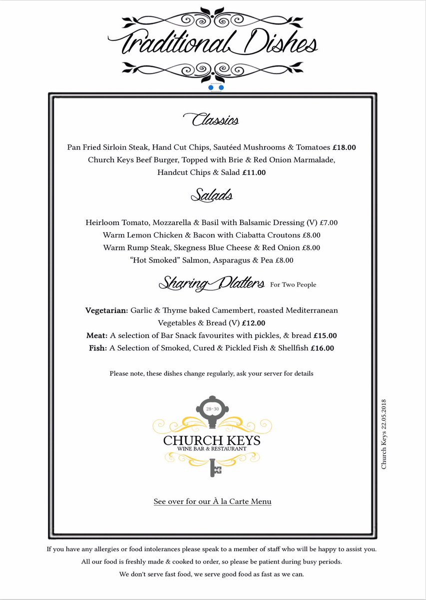 New evening summer menu coming soon