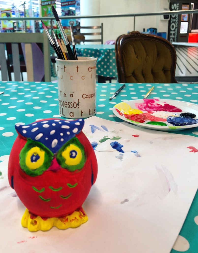 CDFCreativeShop's tweet photo. Paint your own pottery from just 50p EVERYDAY in our Creative Corner. Take a look at this beauty which was created on the weekend! ⭐️ 
#Cardiff #Wales #Art #Events https://t.co/SJolRatSmu