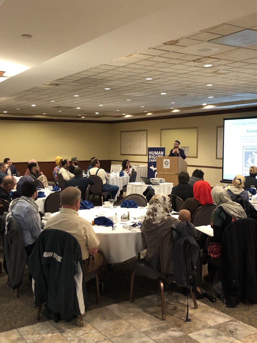 Islamic scholar Dr. Imam Ludovic Zahed speaks to attendees at HRC and Muslim for Progressive Values workshop.