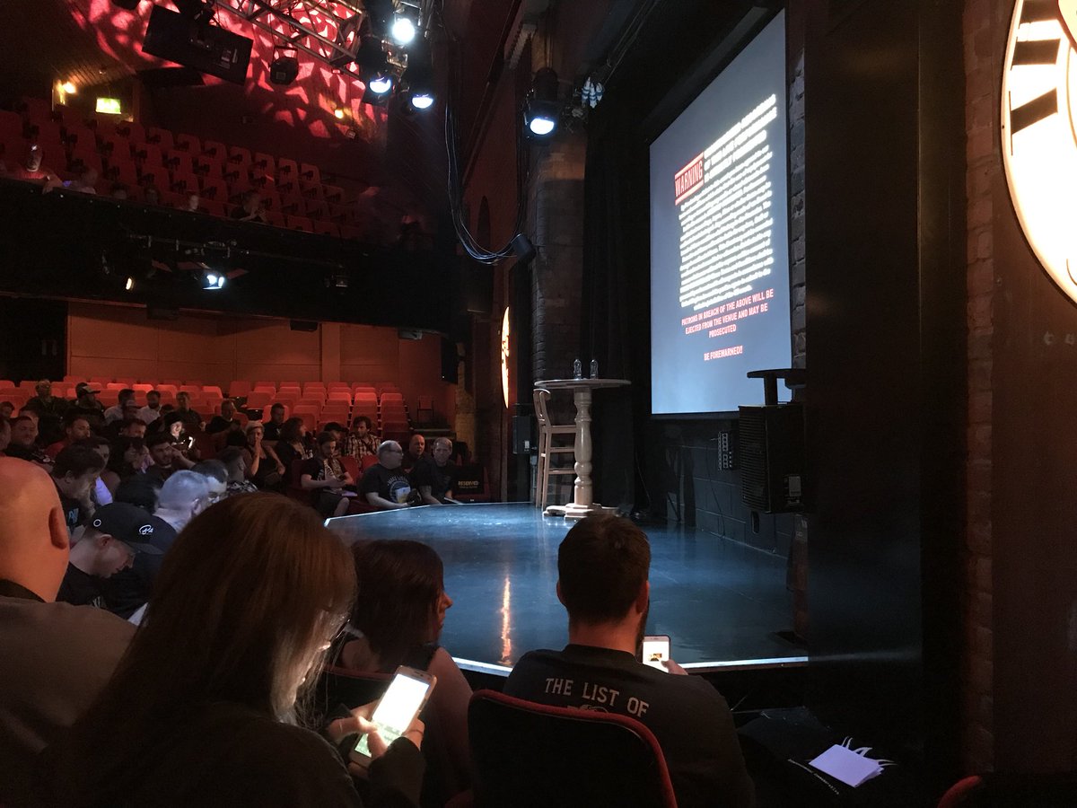 MarkWindass's tweet photo. All set for @Inside_TheRopes and the #WordsofJericho in #Manchester @TheComedyStore @IAmJericho https://t.co/hEMZgeNy2M