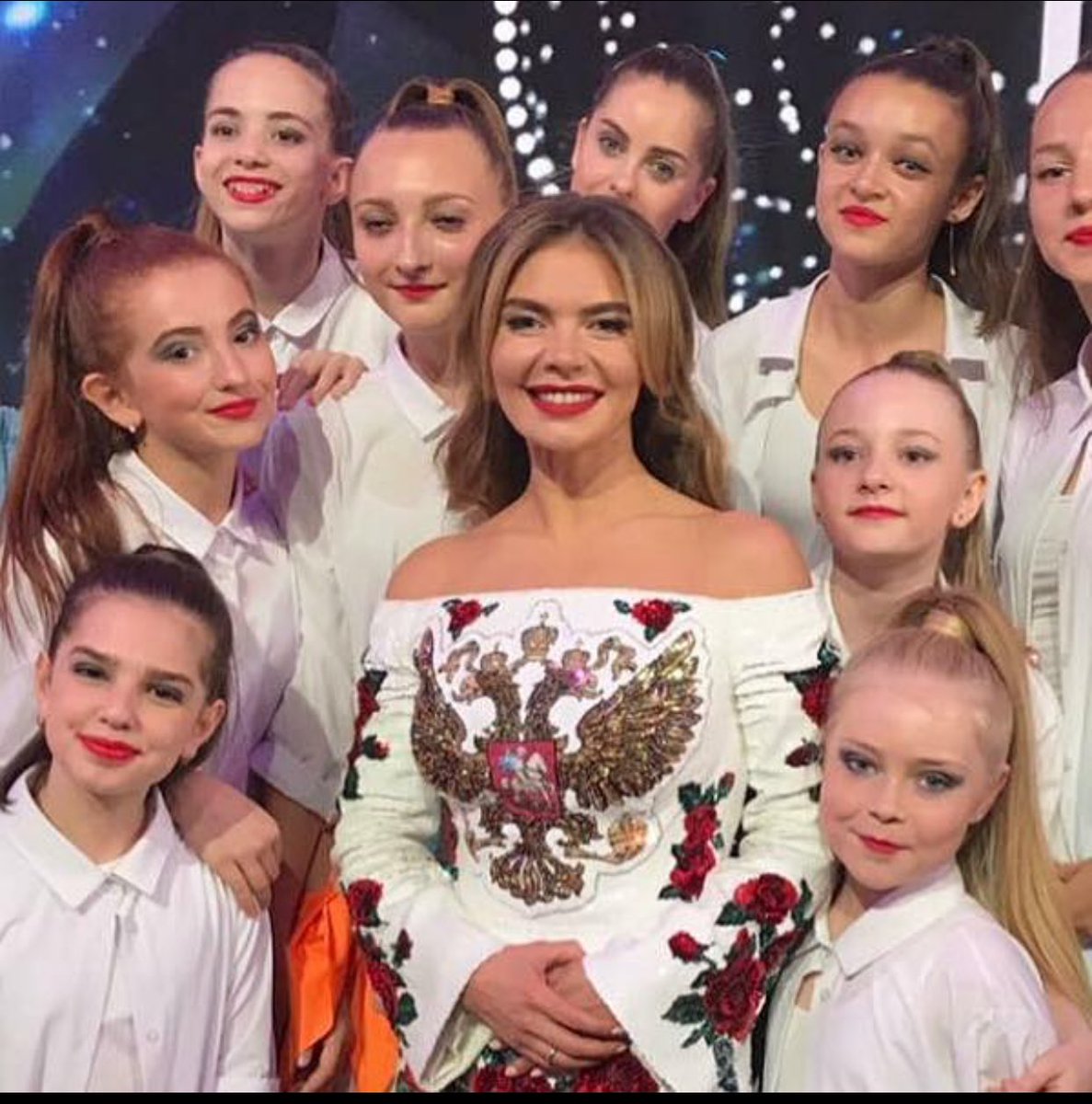 Алина Кабаева в платье с гербом