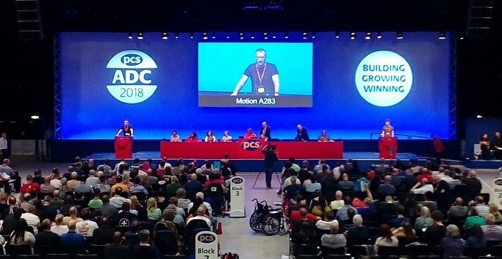 Motion A283 on pay ballot passed overwhelmingly. Now the hard work begins - to beat the 50% turnout threshold imposed by anti-union laws. Spread the word to your fellow workers now: all #PCS members have a role to play in winning the vote! #pcsadc <a href="/pcs_union/">PCS Union (pcs.org.uk)</a>