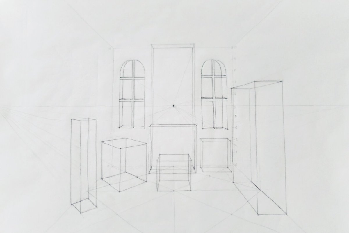 thehappiestmind's tweet image. 1pt Perspective Room Pen Drawing ✏️ #interiordesign #sketching #fidmlife #french #drawing #thehappiestmind