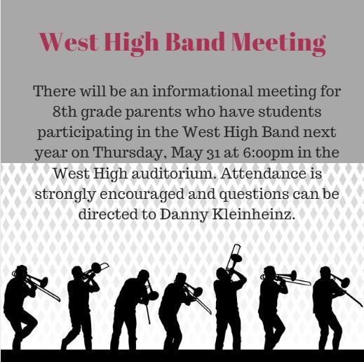 CentralWaterloo's tweet image. FYI: Future @WaterlooWest Band students @WahawkBands has an informational meeting coming up Thursday May 31. Please attend!